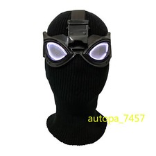 New Spider-Man Kniting Mask Noir Cosplay Miles Morales Peter Parker Prop Light