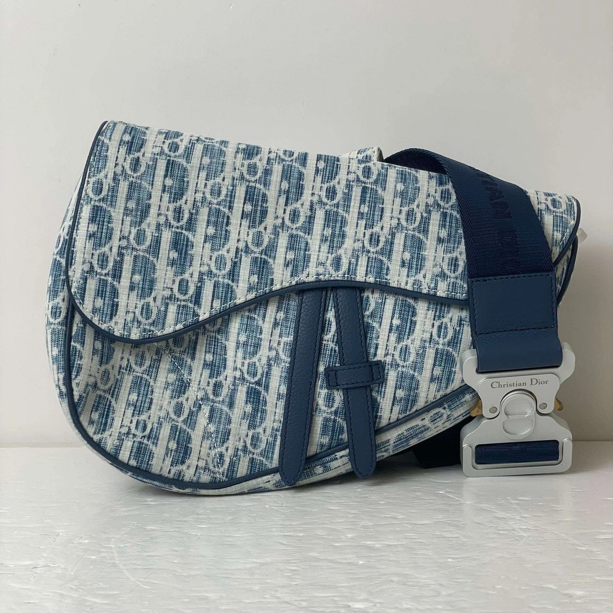Dior Denim Exterior Bags & Handbags for Women Saddle Bag for sale