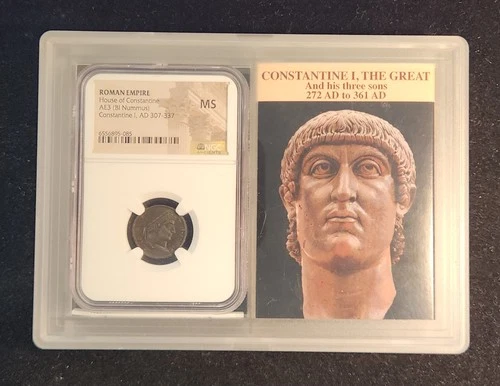 NGC MS Constantine I the Great 307-337 AD Roman Empire AE3 BI Nummus Story Vault