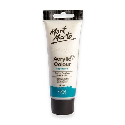 Mont Marte 75ml Titanium White Acrylic Paint