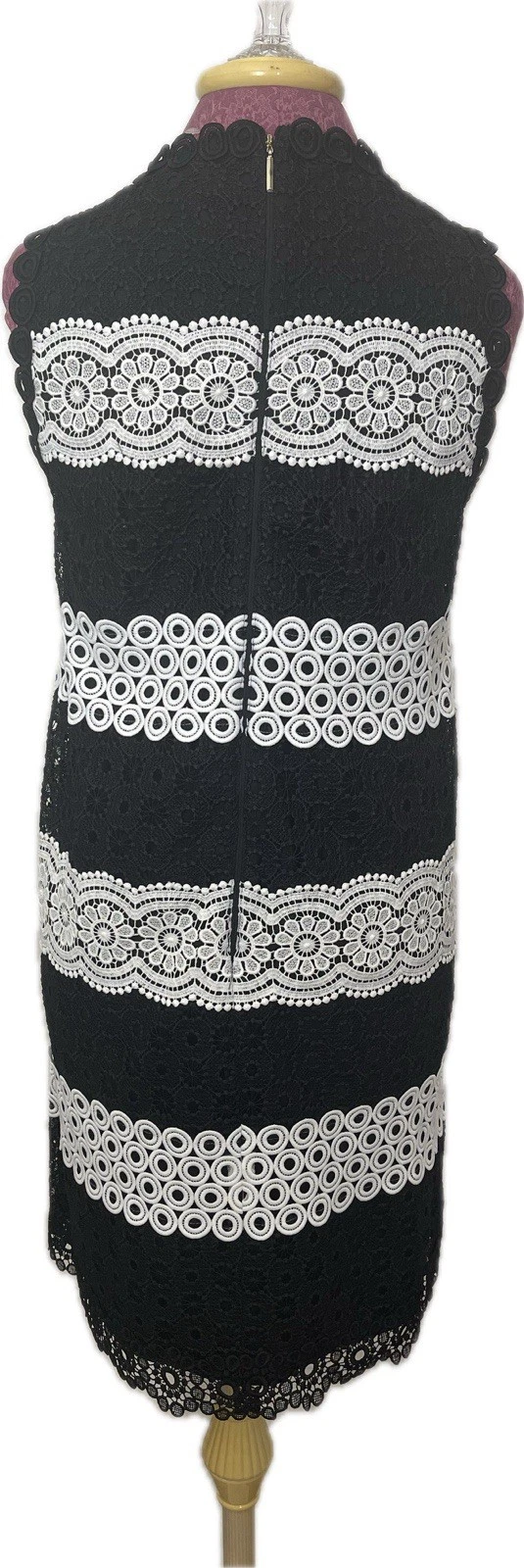 Abito donna Kate Spade in pizzo a pois nero taglia 10 vendita al dettaglio $368