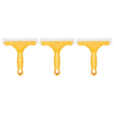 3pcs Squeegee 6 Inch Water Blade Shower Squeegee for Window Glass Door, Yellow