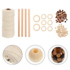  Handmade Macrame Cotton Rope Crafts Supplies Wood Beads Kit Cord