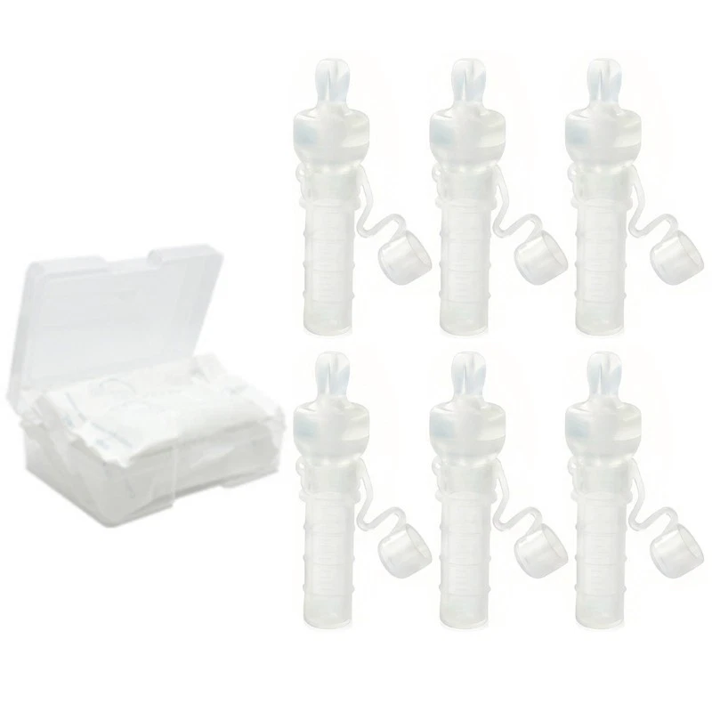 6pcs Convenient Breastfeeding Tube 5ml Big Capacity Baby Milk Storage Container