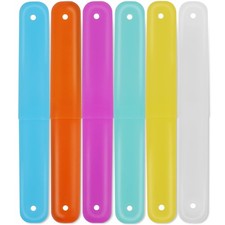 6 Pcs Travel Toothbrush Case Holder, Breathable Portable Toothbrush Container...