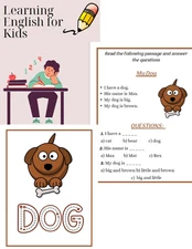 75 pages learning English for kids (PDF)