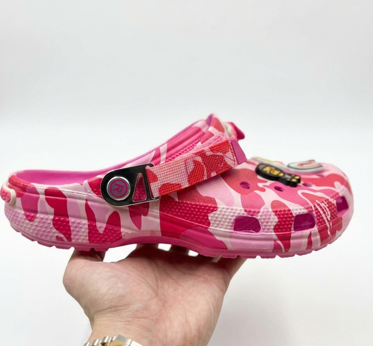 Pink BAPE Crocs, BAPE Crocs Classic Size M4-M10 | eBay display picture 1
