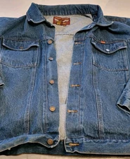Rustler Denim Shacket  Jacket  XL Cotton Trucker Western Streetware Cowboy Vtg