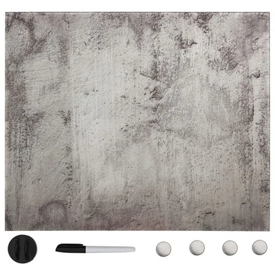 Tableau Noir Magnétique Mural Verre 60x40 cm Ecriture Effaçable Bureau vidaXL - Photo 1/4