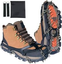 28 Spikes Crampons for Shoes, Ice Cleats Traction Snow Grips for Men Women, Stai