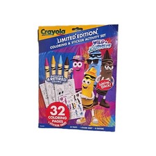 Crayola Limited Edition Retired Colors New Release Art Wild 32 Pages Stickers