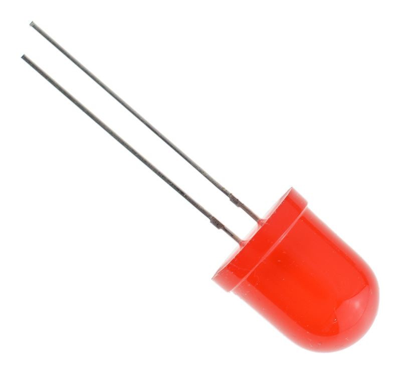 50 x Red 10mm LED Diffused 300mcd 50°