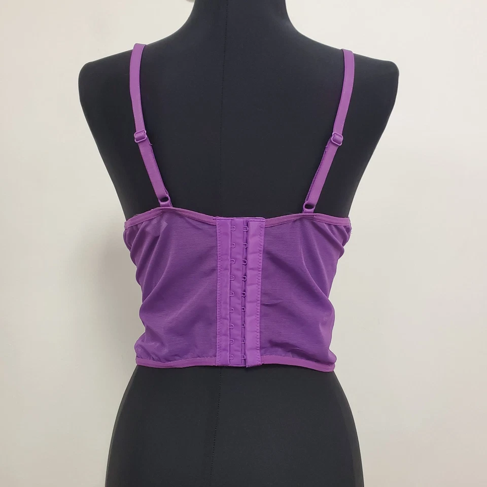 Corsé Top Vintage Rue 21 Mujer Y2K Hada Grunge Bruja Talla XL Estructura Púrpura Foto 3 de 4