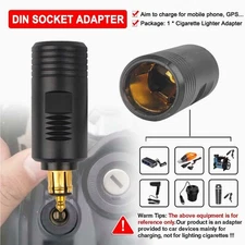 DIN Socket Adapter for BMW Motorcycle 12V EU Cigarette Lighter
