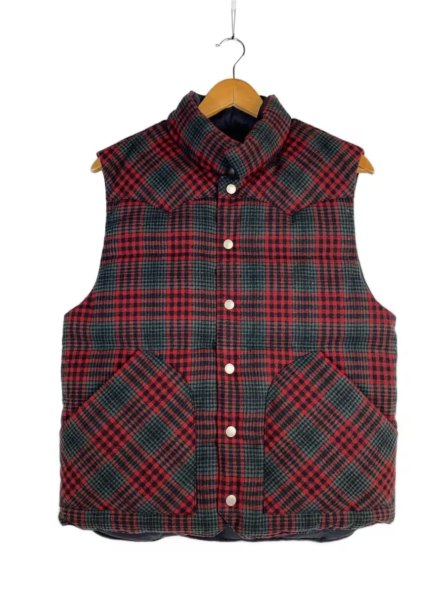 PENDLETON Down Vest, Medium, Wool, Red Check - image 1
