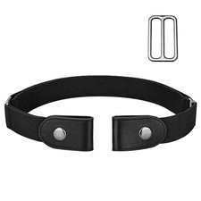 maikun Men Womens Stretch Belt, No Buckle Invisible Elastic Belt for Jeans