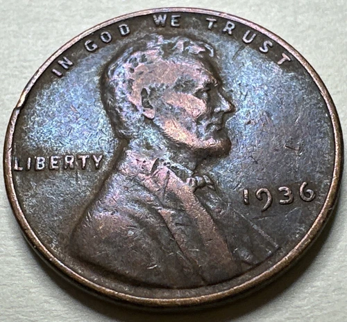 1936 Lincoln Wheat Cent Penny 1c 2535X