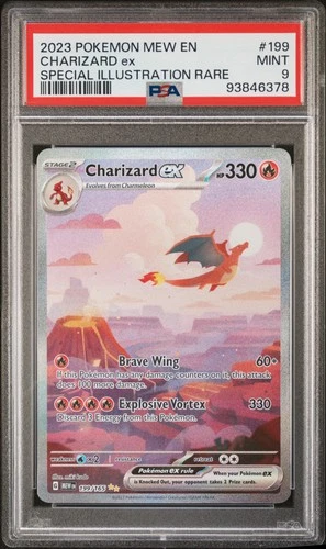 2023 Pokemon Mew 151 Charizard Ex #199 MINT PSA 9 Special Illustration Rare
