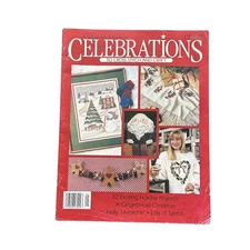 Celebrations To Cross Stitch And Craft Magazine Christmas 1990 Leisure Arts Pub