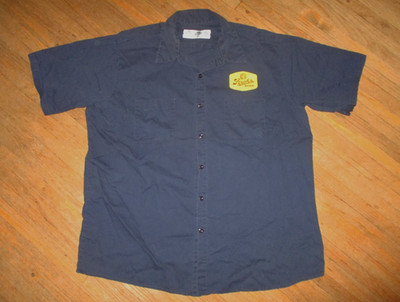 2XL STROH'S WORK SHIRT Beer Delivery Guy Detroit Patch Red Kap Uniform Blue XXL
