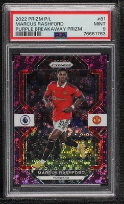 2022 Panini Prizm Premier League Breakaway Purple 10/25 Marcus Rashford #81 14tf