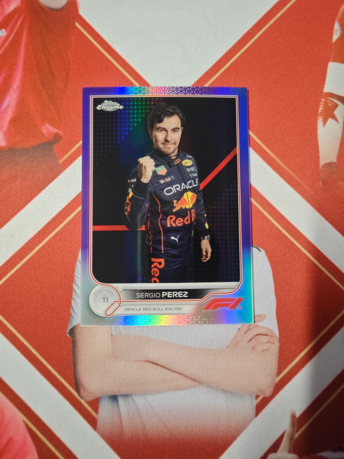 2022 Topps Chrome Formula 1 Racing Purple Refractor Sergio Perez #21 /399