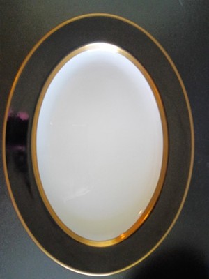 Fitz and Floyd - Renaissance - Black Oval Serving Platter