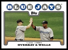 2008 Topps Lyle Overbay/Vernon Wells Toronto Blue Jays #602