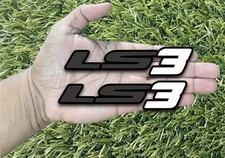Ls3 Car Emblem Badges Custom New Racing Aggressive White 3 Matte Black Lsblack Ls3 Car Emblem Badges Custom New Racing Aggressive White 3 Matte Black Lsblack