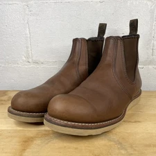 Red Wing Shoes Mens Size 10 D Classic Chelsea Boots Amber Harness Leather 1sts