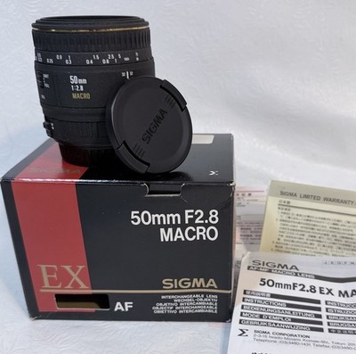 Sigma EX 50mm F2.8 EX MACRO Lens for Canon AF w Original Box and Instructions