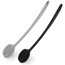 17-Inch Silicone Back Scrubber with Double-Sided Brush for Ultimate Exfoliation