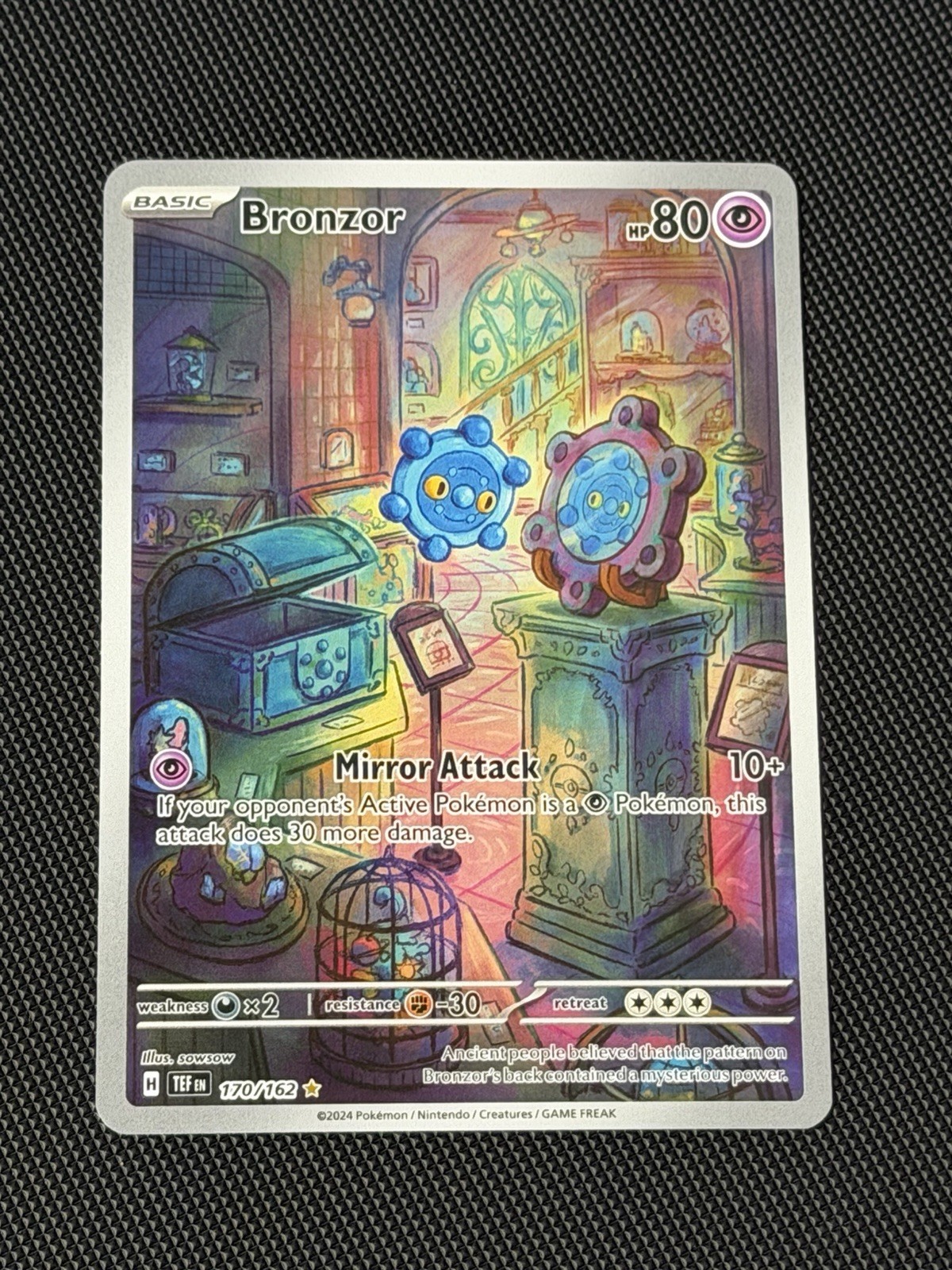 Bronzor 170/162 Pokemon Temporal Forces Illustration Rare Holo - NM