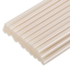 30pcs Mini Hot Glue Gun Sticks 4" x 0.28" for Glue Gun Metallic White 0.33 per stick