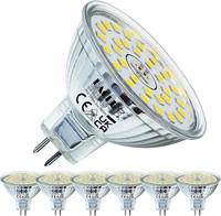 Eacll GU5.3 LED Kaltweiss 6W Ersetzt 50W Halogen MR16 GlüHbirne, 6Er-Pack, 595