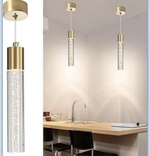 Mikeru Modern Pendant Light 3 Colour Temperatures 3000k/4500k/6500k Gold 2 pack 