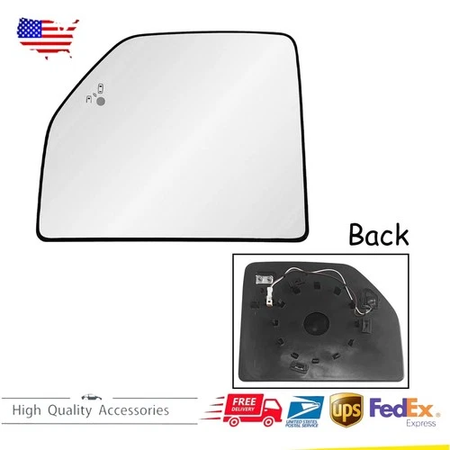 Driver Side Mirror Glass Blind Spot Heat For 2017-2022 Ford F250 F350 F450 F550
