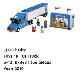 LEGO CITY: Toys R Us Truck ~ 7848 ~ 100% Complete w/Manual - Retired ~ Ltd. Ed.