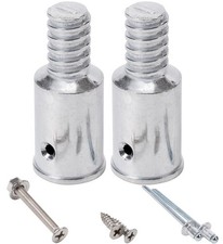 EESC2Y 2-Pack 1" Threaded Tips Replacement for Extension Poles 1 in, sliver
