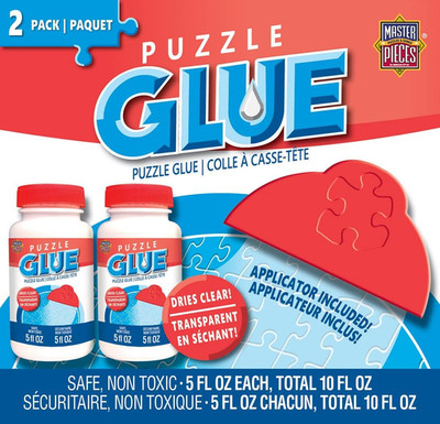   Puzzle Glue with Wide Plastic Spreader, Easy to Apply, Dries Quick and Clear,