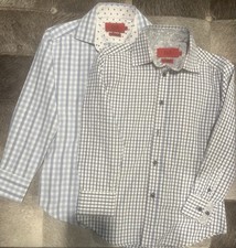 Ellie Boys Checkered Dress Shirts Set - Size 8