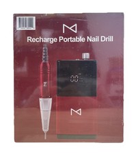 M Max - Máquina de taladro de uñas con motor sin escobillas Lima de uñas 2 en 1 - Lima electrónica inalámbrica