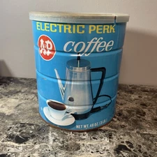 RARE VTG A&P Coffee Tin Cans 3 Lb ELECTRIC PERK.
