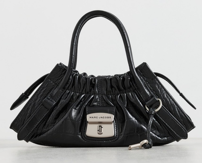 Marc Jacobs The Croc Cristina Small Satchel Ruched Crossbody Bag