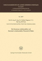 Walther Wegener | Die Hysterese Unbehandelter Und Thermisch Vorbehandelter...