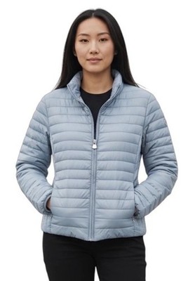 NWT WOMEN'S MICHAEL KORS PACKABLE FZ JACKET CHAMBRAY BLUE SIZE XL MSRP $150.00