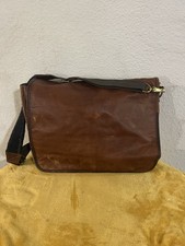 VTG Wilsons Leather Brown Leather Messenger Bag Laptop Briefcase Distressed