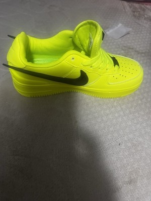 Nike Air Force 1 Yellow Black Low Top Men's Athletic Sneaker Lace Up