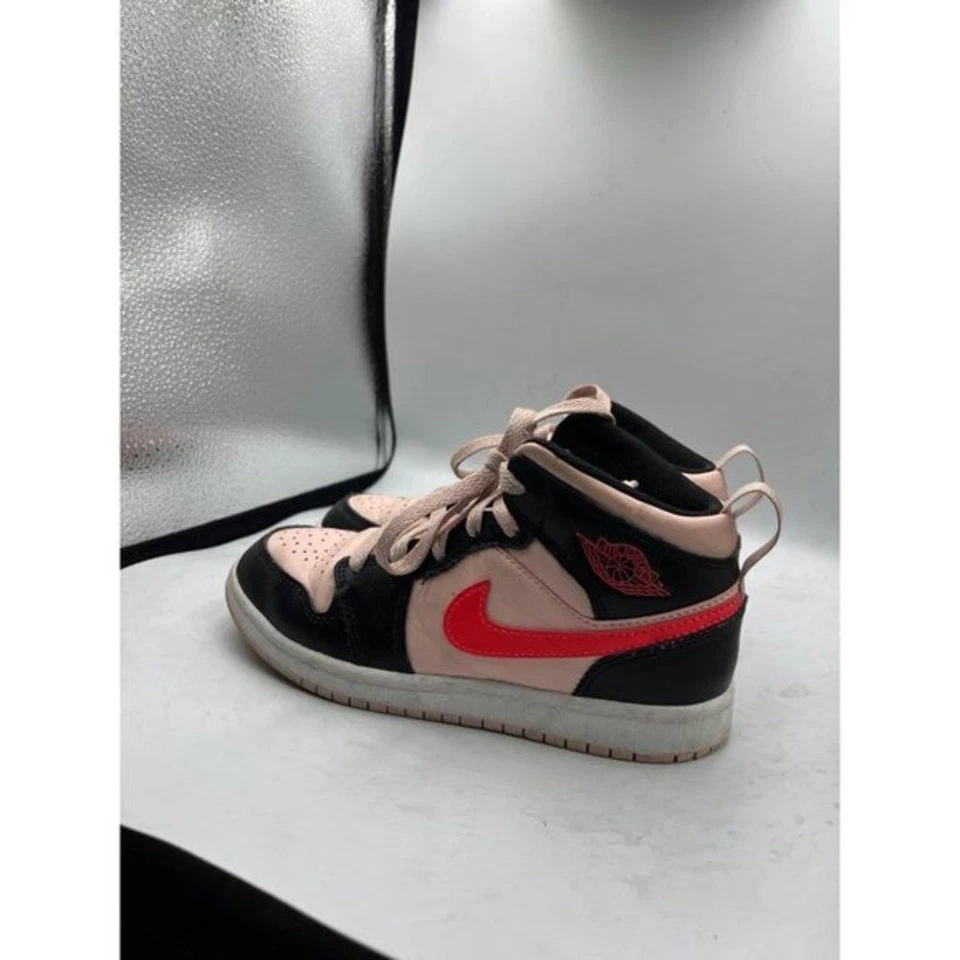 Nike Air Jordan 1 mid top atmosphere pink infrared 640734-604 size 1.5Y - Image 3 of 4