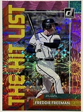 FREDDIE FREEMAN THE HIT LIST PINK FIREWORK 2022 Donruss #THL-7 Atlanta Braves